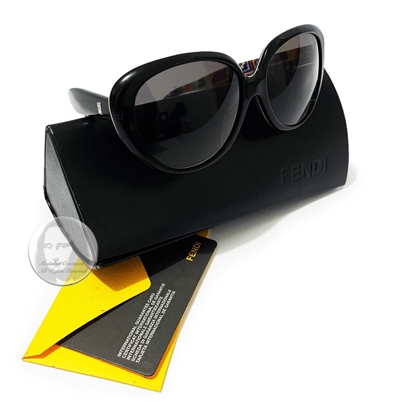Fendi Accessories - Fendi Sunglasses FS5086 Cat Eye Style Black Multicolor Logo with Case Damaged